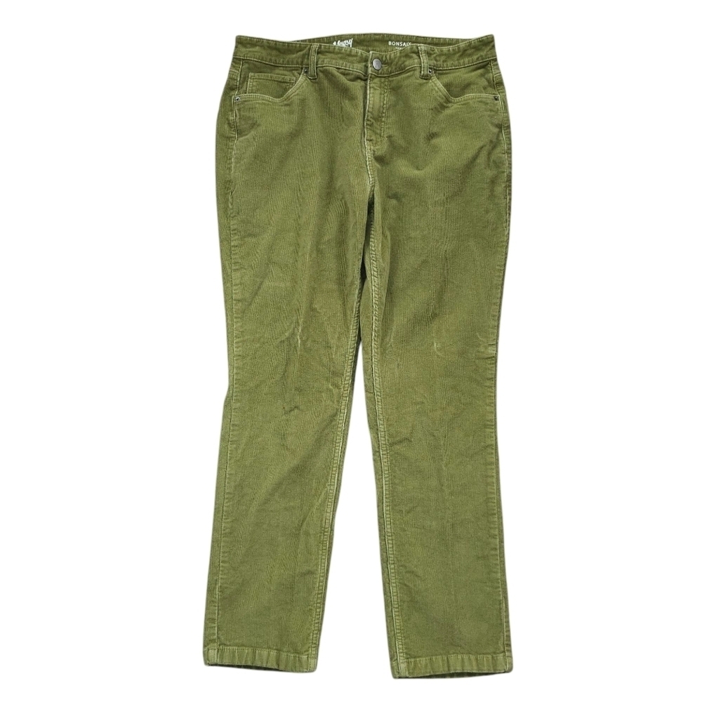 Mugsy Bobsai's Green Corduroy Pants with Straight Leg Cut
